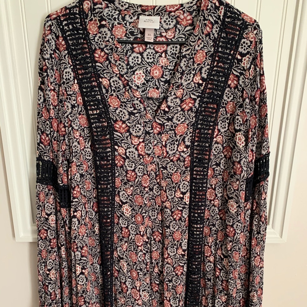 Knox Rose Red/Black Boho Dress